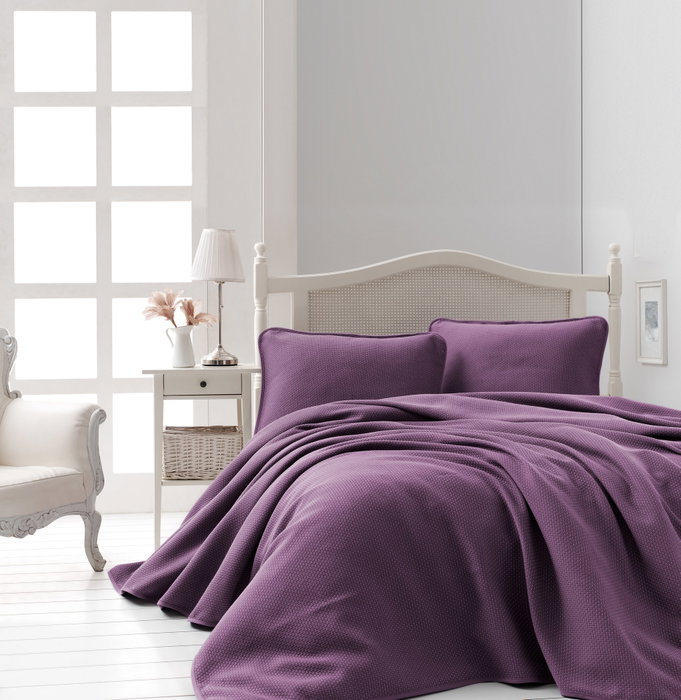 L'essentiel linge de maison Liv - Damson Conjunto de piqué doble L'essentiel linge de maison Liv - Damson Conjunto de piqué doble